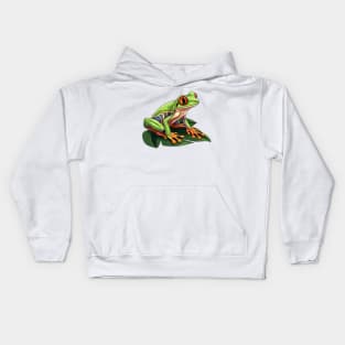 Red Eyed Tree Frog Kids Hoodie